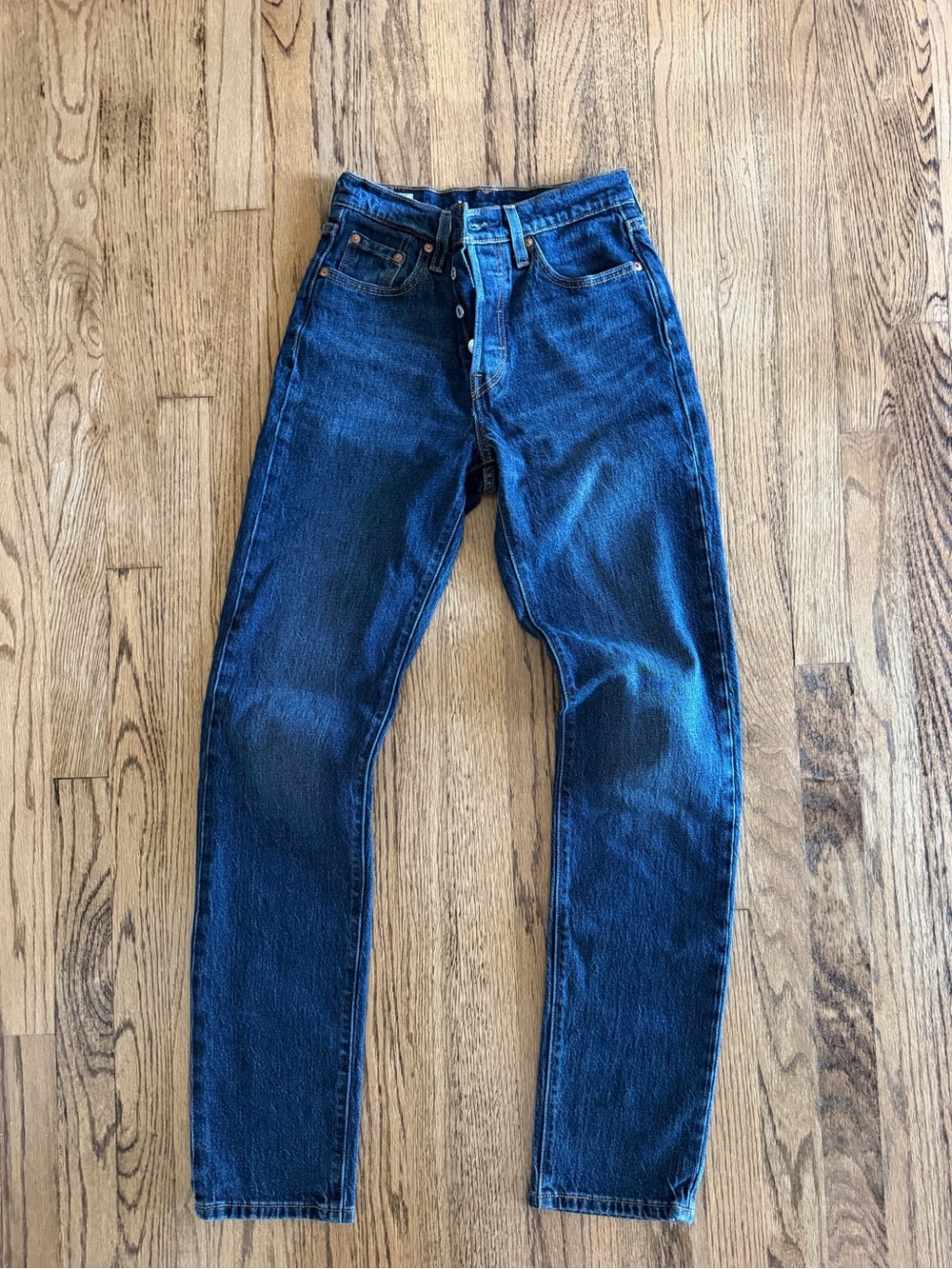 Levi's 501’s Women's Dark Blue Straight Leg Jeans